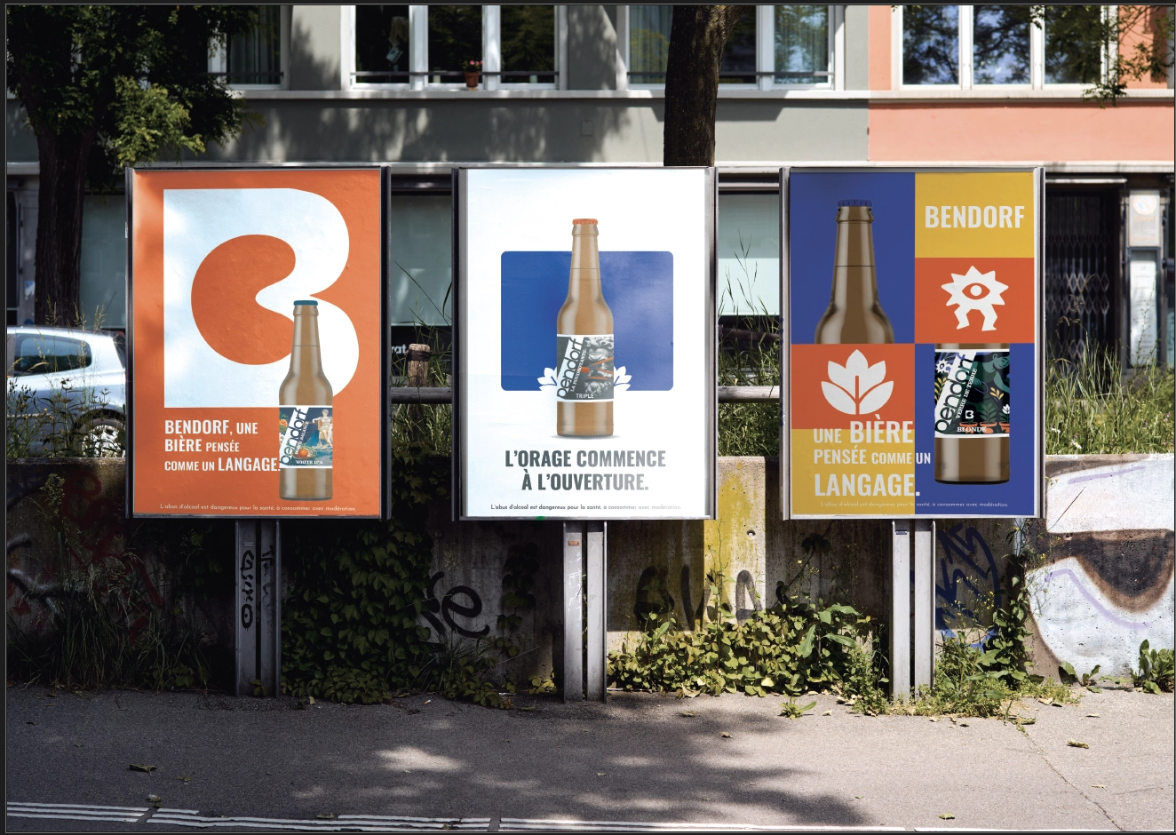 Mockup affiches dans la rue