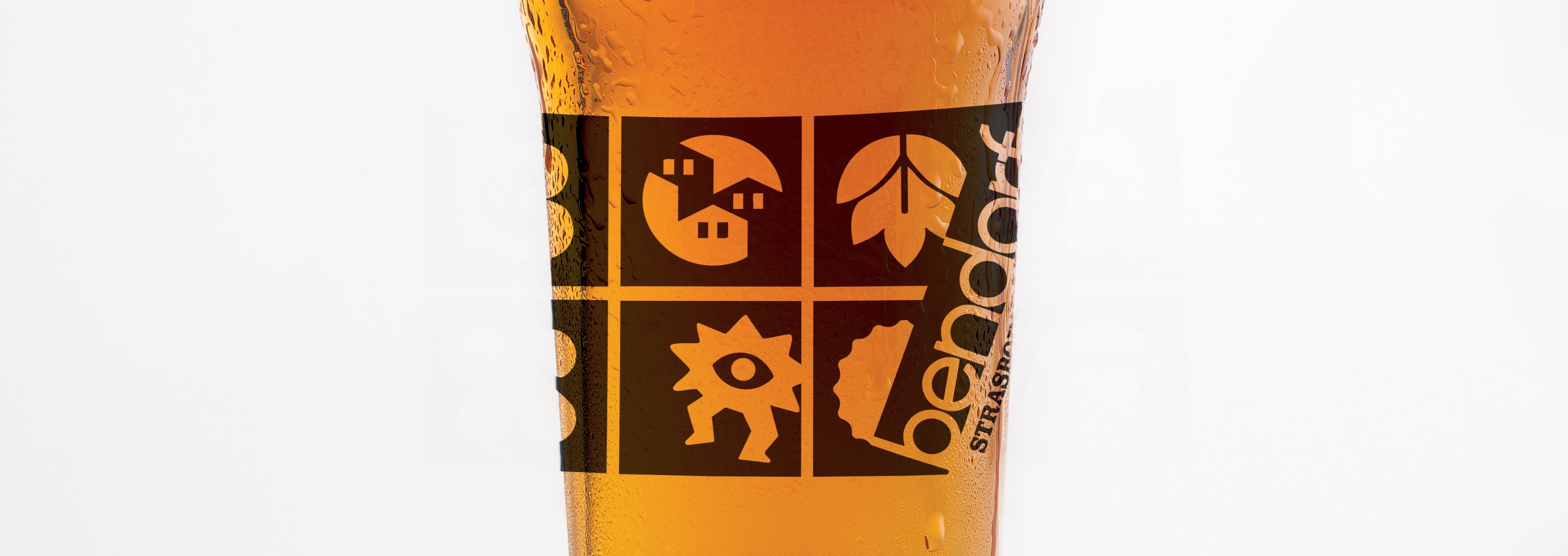 Verre de bière floqué