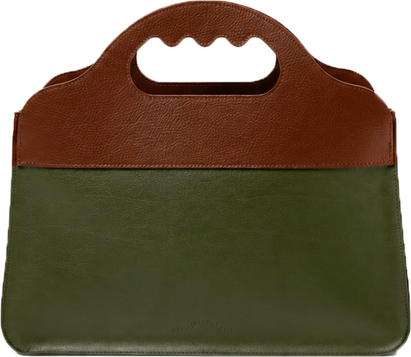 Sac lua de couleurs vert et camel